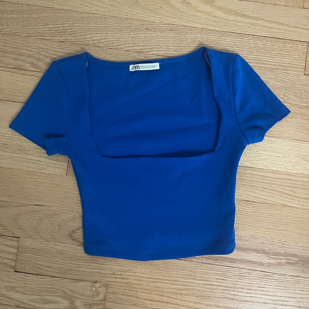 Zara square neck top